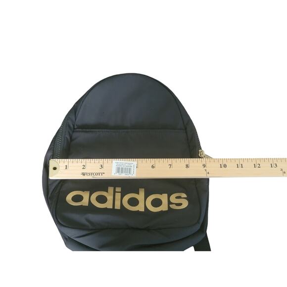 Adidas Core Mini Backpack Unisex Backpack Black/Gold Metallic - Picture 4 of 7